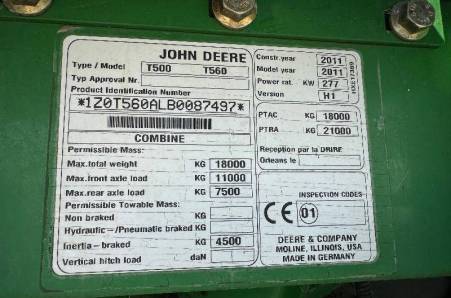 John Deere, T560