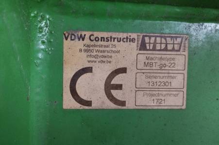 vdw MBT-go-22  Gedragen uitkuilbak met weegsysteem