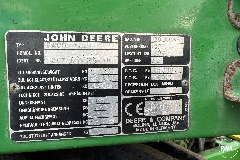 John Deere, 7400 4RM