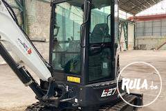  Grue Bobcat + remorque porte engin+grappin 