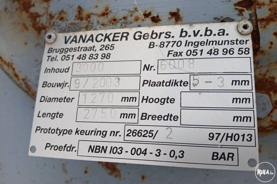 Dubbelwandige mazouttank 3000L    Dubbelwandige mazouttank 3000L